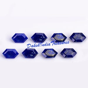 Naturlig AAA Lapis Lazuli Lång Hexagon Fasetterad Slipning 4 x 8 MM Till 10 x 20 MM Lapis Lazuli Hexagon Kalibrerad Lös Ädelsten Smyckestillverkning Partihandel