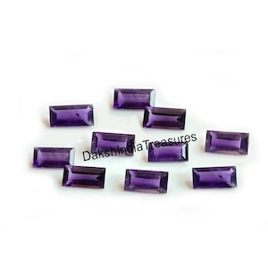 AAA Natural Purple Amethyst Baguette Cut Size 2X4MM To 10X20MM Amethyst Baguette Cut Loose Gemstone For Jewelry Making Wholesale lot