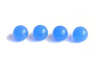 AAA Natural Blue Chalcedony Round Smooth Balls Size 5X5MM To 15X15MM Blue Chalcedony Round Sphere Calibrated Loose Gemstone Jewelry Making