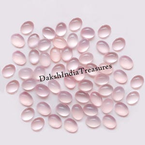 Natural AAA Rose Quartz Oval Cabochon Size 3X5MM To 15X20MM Rose Quartz Oval Flat Back Cabochon Loose Gemstone Wholesale Lot