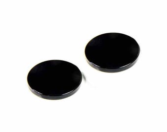 Natural AAA Black Onyx Coin Shape Cabochon Size 5X5MM To 15X15MM Black Onyx Coin Flat Round Discs Loose Gemstone Jewelry Making WholesaleLot