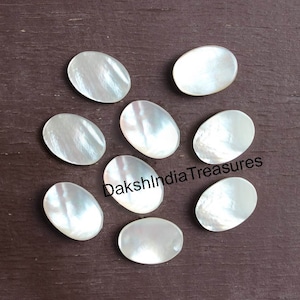 AAA Natural Mother of Pearl Oval Cabochon Size 4X6MM To 18X25MM MOP Oval Cabochon Flat Back Loose Gemstone for Jewelry Making Wholesale Lot