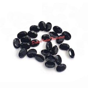 Natural AAA Black Onyx Oval Faceted Cut Size 3X5XMM To 20X30MM Black Onyx Oval Cut Calibrated Loose Gemstone Jewelry Making Wholesale Lot
