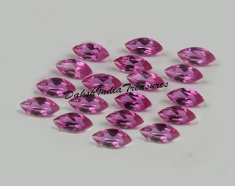 Lab Rosa Saphir Marquise Schnitt Größe 2 x 4 MM bis 4 x 8 MM Rosa Saphir Marquise kalibriert Lose Edelstein Schmuck machen Großhandel Lot