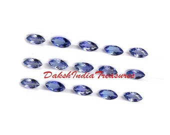 Natural AAA Tanzanite Marquise Cut Faceted 2X4MM To 6X12MM Tanzanite Marquise Cut Calibrated Loose Gemstone Jewelry Making Wholesale Lot