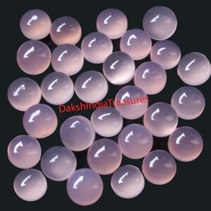 AAA Natural Pink Chalcedony Round Cabochon Size 3X3MM To 15X15MM Pink Chalcedony Round Flat back Cabochon Loose Gemstone Wholesale Lot