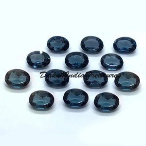 Natural AAA London Blue Topaz Oval Faceted Cut 3X5MM To 10X14MM Blue Topaz Oval Cut Calibrated Loose Gemstone Jewelry Making Wholesale Lot