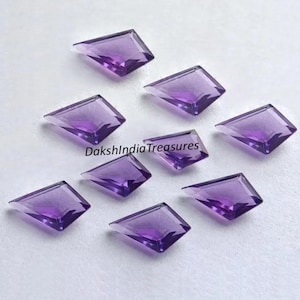 Natural AAA Purple Amethyst Kite Shape Cut Size 5X8MM To 15X20MM Amethyst Kite Cut Faceted Loose Gemstone Jewelry Making Wholesale Lot