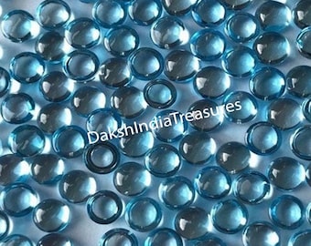 AAA natuurlijke Zwitserse blauwe topaas ronde cabochon maat 3 x 3 MM tot 8 x 8 MM Zwitserse topaas ronde cabochon losse edelsteen sieraden maken groothandel veel