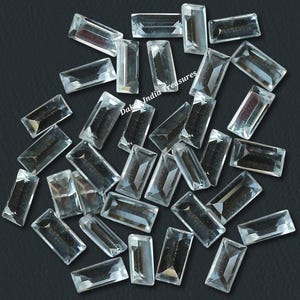 Natural AAA White Topaz Baguette Cut Faceted Size 2X4MM To 7X14MM White Topaz Baguette Cut Loose Gemstone Making Jewelry Wholesale Lot