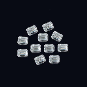 AAA Moissanite White D Color Brilliant Octagon Emerald Cut 3X5MM To 10X14MM Moissanite Faceted Octagon Cut Loose Gemstone Jewelry Making