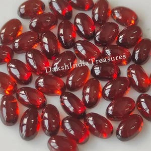 Natural AAA Red Garnet Oval Cabochon Size 3X5MM To 10X14MM Red Garnet Oval Flatback Cabochon Loose Gemstone for Jewelry Making Wholesale Lot