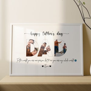 Alles Gute zum Vatertag Geschenk, DADDY Fotocollage, Geschenk für Papa Geburtstag, personalisiertes Geschenk, druckbare Fotocollage, Fotogeschenk, Papa Fotos Geschenk