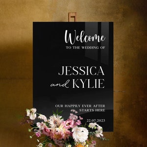 Wedding Entrance Sign, Personalized Wedding Welcome Sign, Acrylic Wedding Sign, Welcome To Our Wedding Sign, Wedding Decor