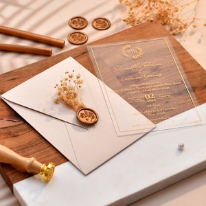 Acrylic Wedding Invitation, Custom Invitation, Unique Invitations for Wedding, Quinceanera Invitations, Wedding Invitation
