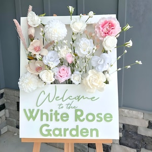 Flower box welcome sign - Wedding Decoration Party Flowers Set Acrylic Welcome Sign - Wedding Welcome sign - Acrylic Welcome signage