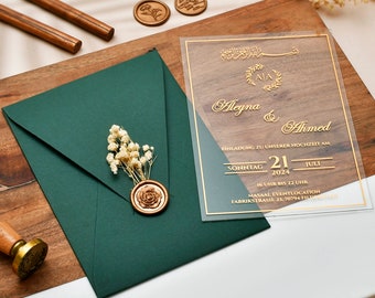 Muslim Wedding Invitation, Arabic Invitation, Islamic Invitation, Wedding Invitation Islam, Muslim Invitations, Nikkah Invitations