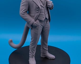 Figura de tigre caballero – Duque Theodore Stripeshire / Estatua de tigre victoriana / Objeto de colección de animales con clase / Decoración de tigre noble