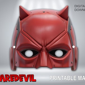 Daredevil Mask | Superhero Mask | A4 size ready to print | digital download | Costume party mask | Costume Accessory