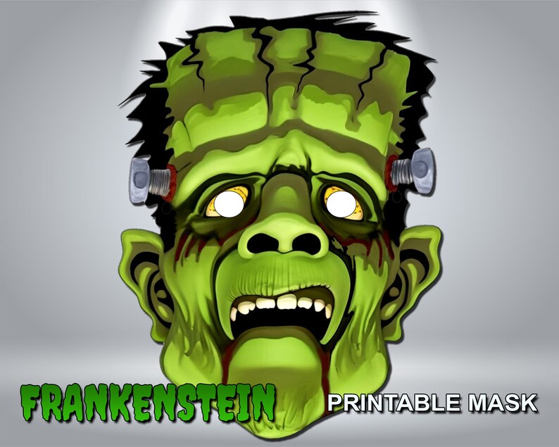 Frankenstein Mask|a4 Size Ready to Print | Digital Download | Halloween ...