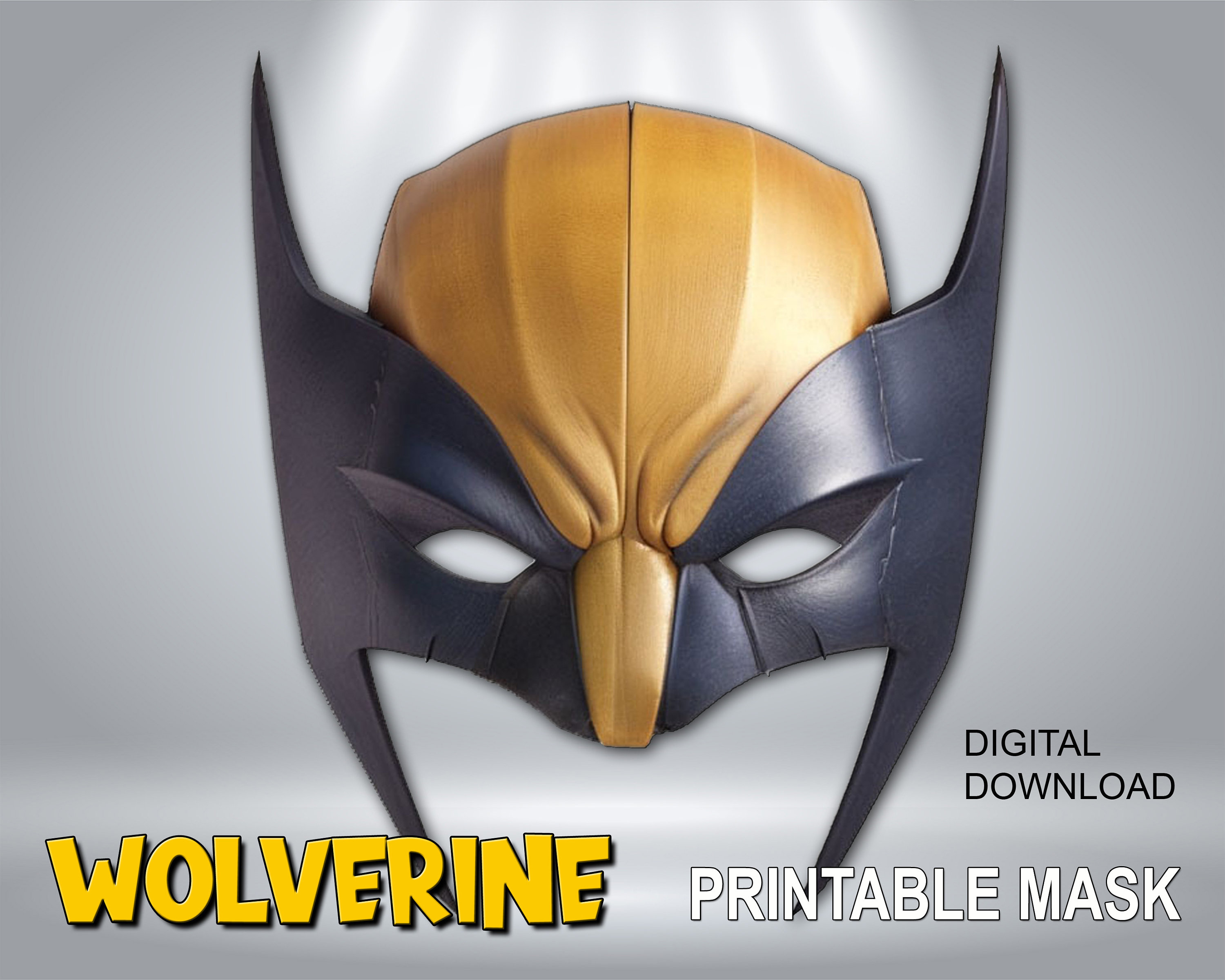 Wolverine Mask Superhero Mask A4 Size Ready to Print Digital Download Wolverine Mask Superhero Mask A4 Size Ready to Print Digital Download