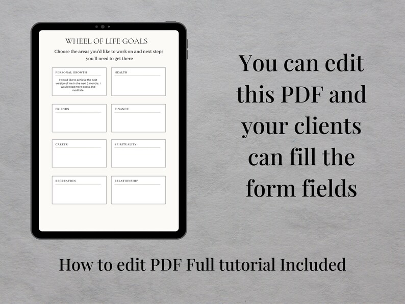 Wheel of Life Worksheet Template Canva Template Life Balance - Etsy