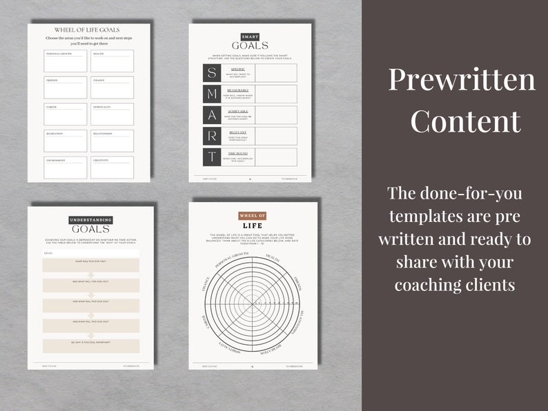 Coaching Worksheet Canva Templates Bundle Coaching Canva - Etsy