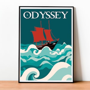 L'Odissea, Omero, Poster, Copertina del libro, Mitologia greca classica, Letteratura del poema epico, Regali di libri greci