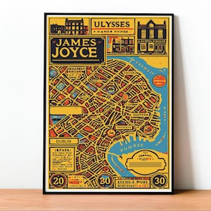 Ulysses di James Joyce | Poster Letterario Classico | Arte Mural Minimalista Vintage | Letteratura Profonda | Regalo Letterario