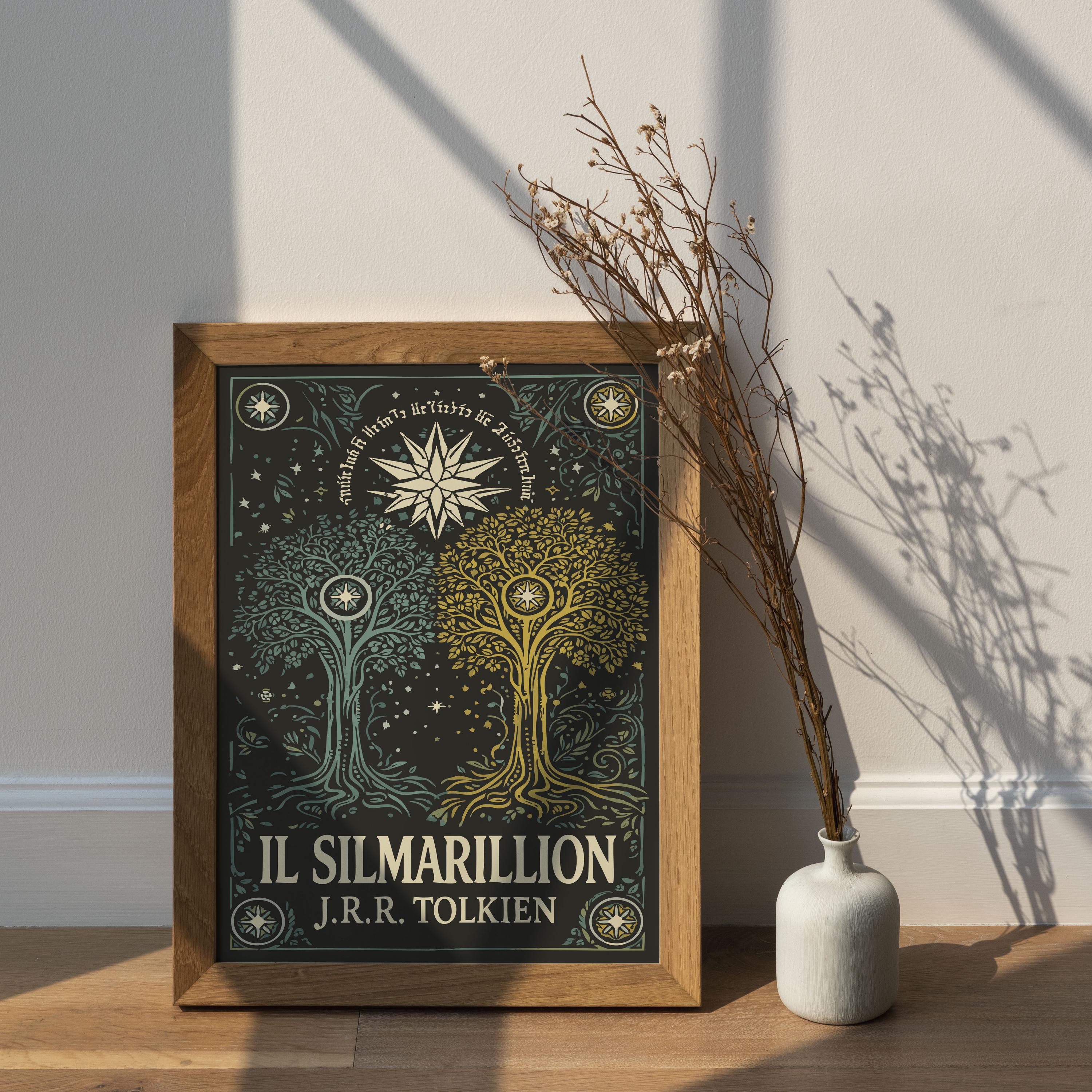 The Silmarillion Poster, J.R.R. Tolkien, Epic Fantasy Art, Middle