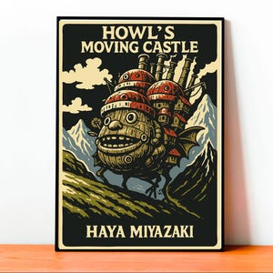 Poster Il Castello Errante, Arte Studio Ghibli, Stampa Anime, Poster Film, Illustrazione Magica, Decorazione Geek, Regalo Animazione