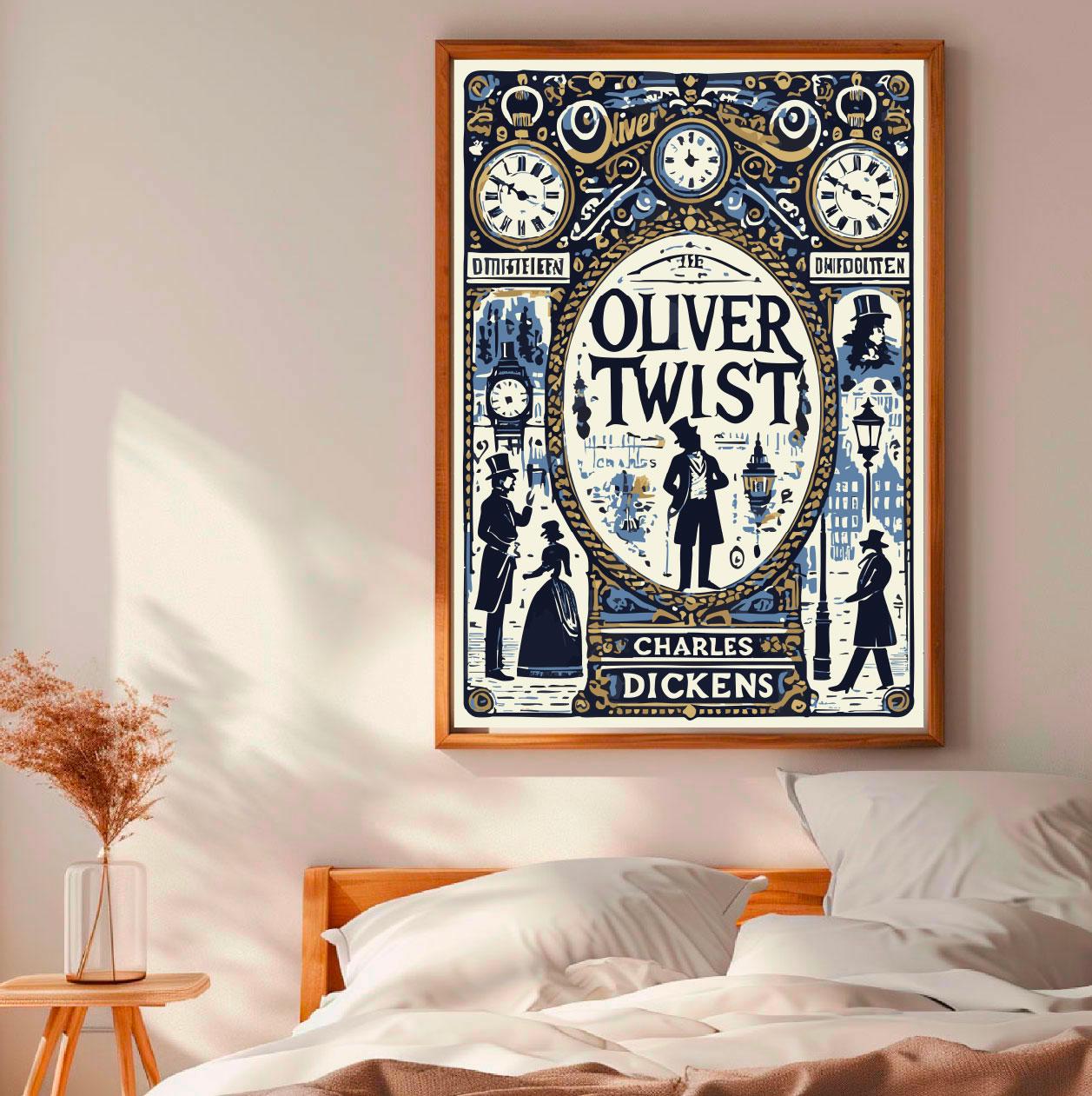 Oliver Twist, Art Print, Vintage Literary Decor, Victorian Age