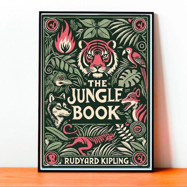 The Jungle Poster, Upton Sinclair Book Cover Print, American Literature, Social Adventure Novel