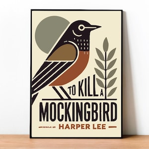 Il buio oltre la siepe, Harper Lee, Poster, Copertina del libro, Arte da parete, Letteratura classica, Design moderno, Stampa minimalista