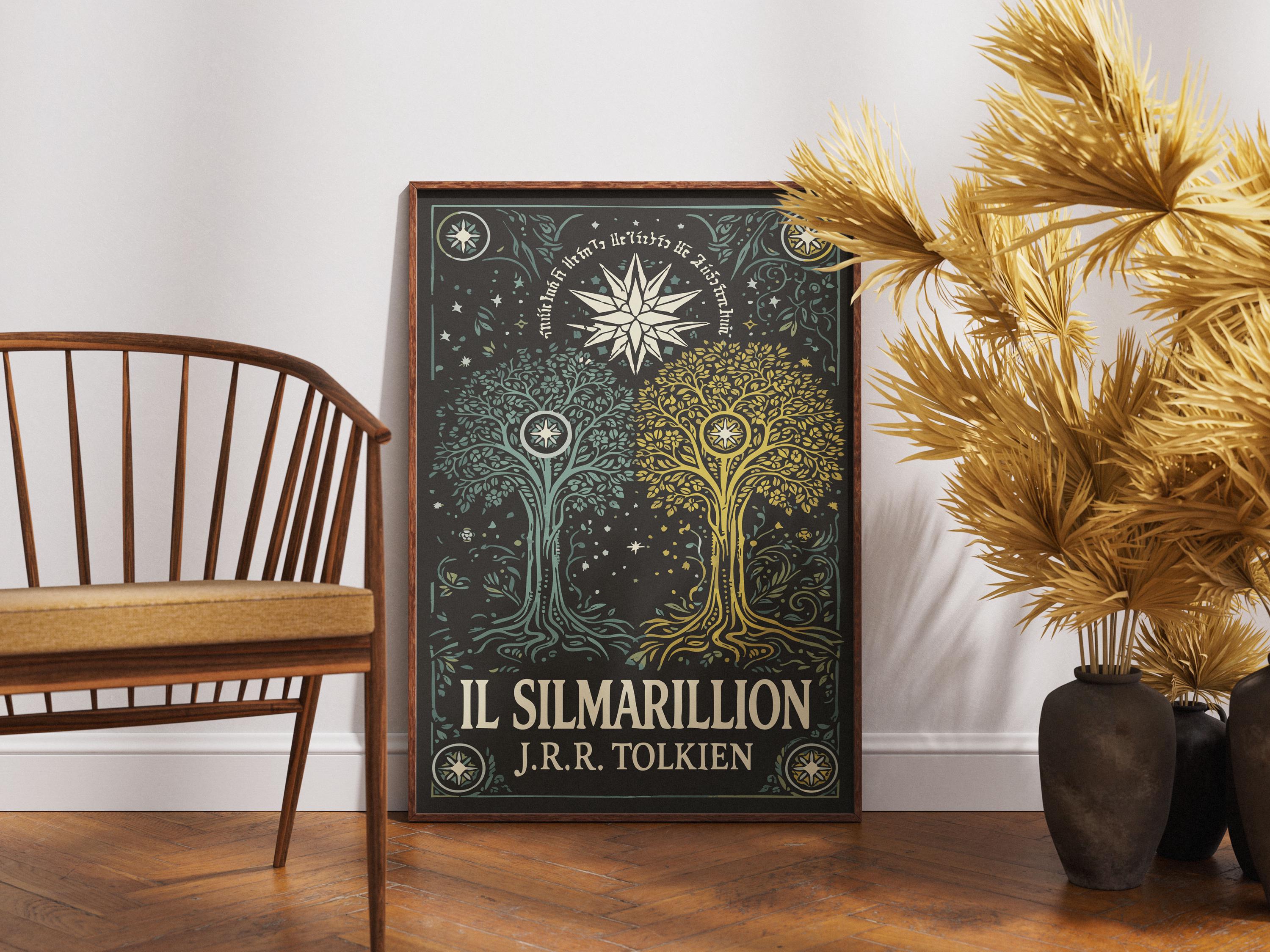 The Silmarillion Poster, J.R.R. Tolkien, Epic Fantasy Art, Middle
