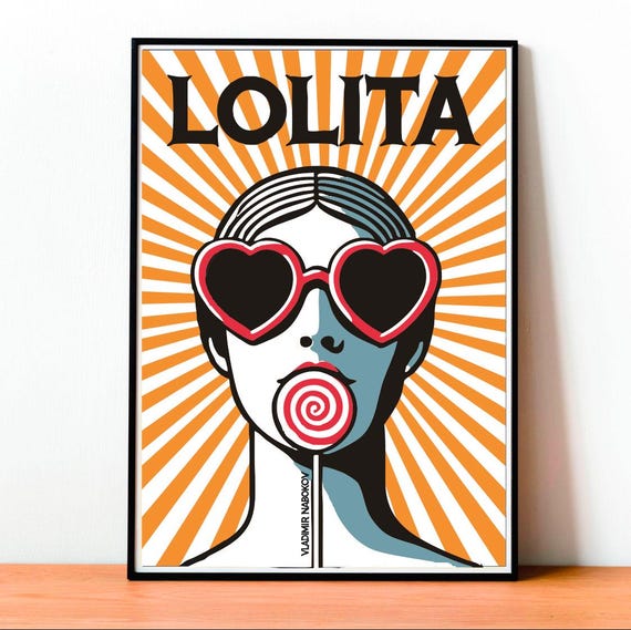 Lolita Poster, Vladimir Nabokov, Vintage Poster, Wall Art, Modern