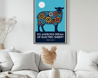Do Androids Dream of Electric Sheep Poster, Philip K. Dick Art