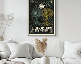 The Silmarillion Poster, J.R.R. Tolkien, Epic Fantasy Art, Middle