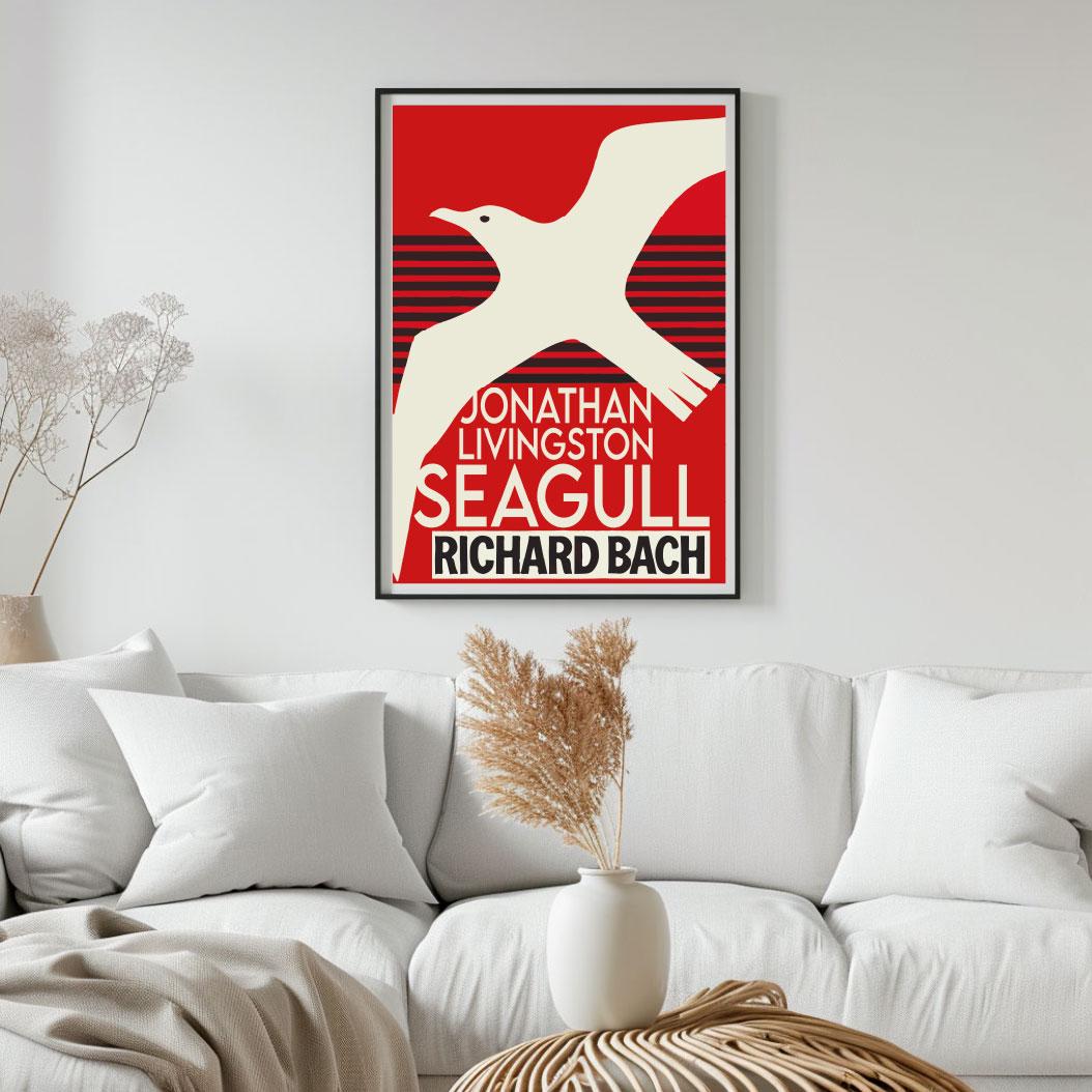Jonathan Livingston Seagull Print, Richard Bach Book, Vintage