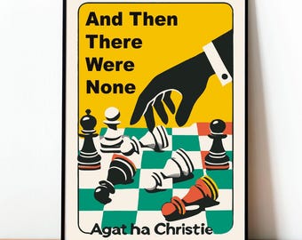 And Then There Were None - Agatha Christie Poster, Klassische Literatur, Vintage Dekor, Elegante Kunst, Krimi-Mystery