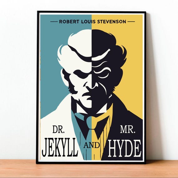 Jekyll and Hyde ポスター Dr. Jekyll and Mr. Hyde Poster, Horror Poster, Vintage