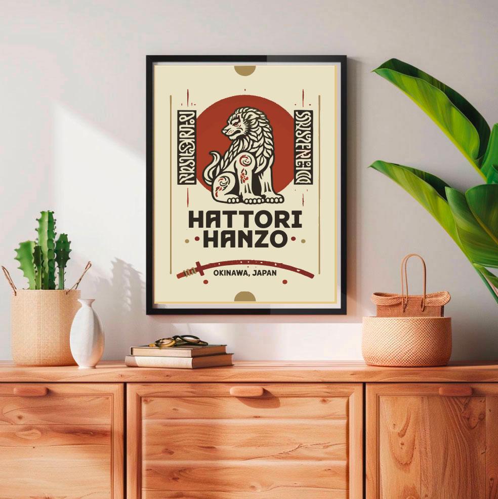 Kill Bill Poster, Horror Movie, Hattori Hanzo Art, Movie Poster