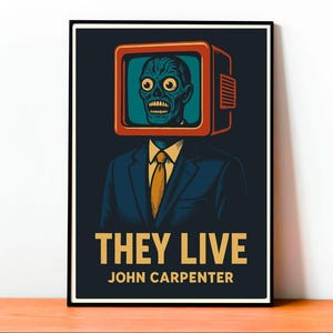Poster They Live Film, Stampa Cult John Carpenter, Poster Vintage Fantascienza, Arte Minimalista, Decorazione Handmade
