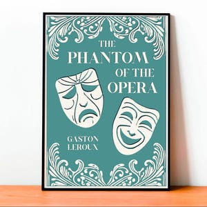 Vintage, Wall Art, Movie, Modern DesignPhantom of the Opera Poster: Vintage Book Cover Art Print