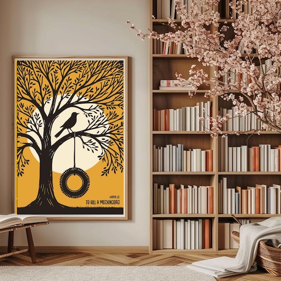 To Kill a Mockingbird Poster, Harper Lee Book Cover Print