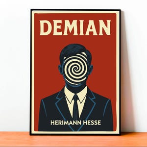 Poster Demian, Stampa Hermann Hesse, Arte Romanzo Classico, Decorazione Letteraria, Poster Espressionista, Arte Simbolica, Stile Vintage