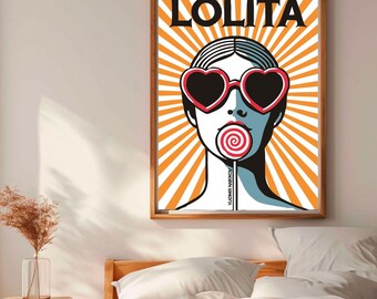 Lolita Poster, Vladimir Nabokov Book Cover Print, Modern Classic