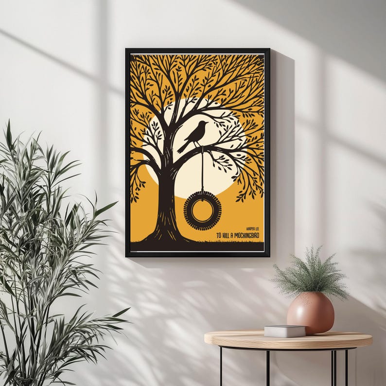To Kill a Mockingbird Poster, Harper Lee, Print Literature, Wall Art ...