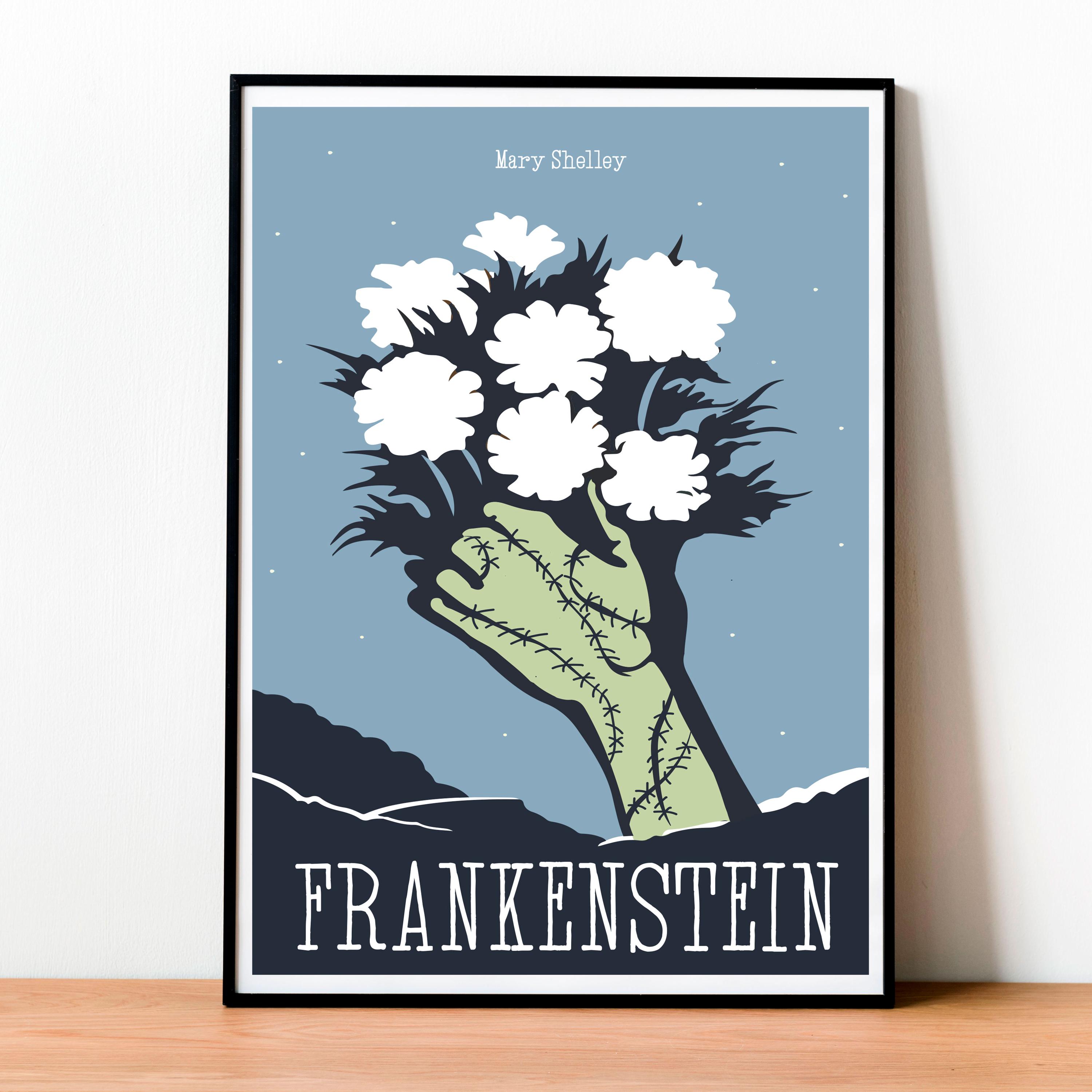 Frankenstein Poster, Mary Shelley, Horror Poster, Vintage Poster