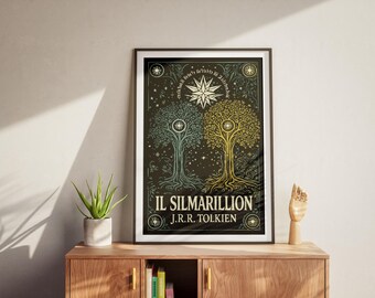 The Silmarillion Poster, J.R.R. Tolkien, Epic Fantasy Art, Middle